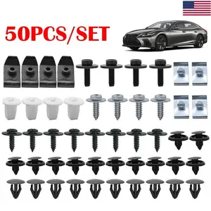 M6 Splash Shield Bolts U-Nut Clips 50 Pack, Compatible with Toyota & Lexus Models, Engine Under Cover Fender Bumper Body Fastener Retainers