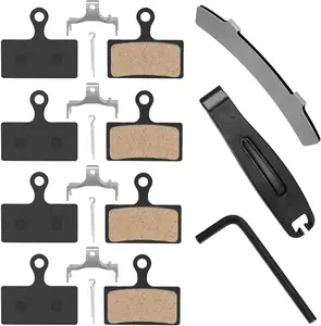 4 Pairs Bicycle Disc  Pads Compatible for Shimano  Pads SLX Deore XT M615 M675 M666 M785 M985 M987 M988 M6000 M7000 M8000 M8020 M9000 M9020 MTB   Pads(with 3 Installation Tools)