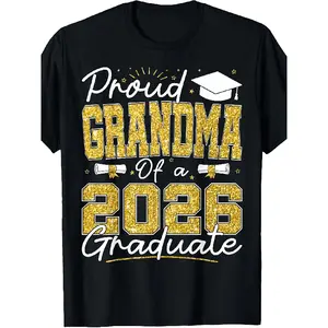 Proud Grandmother of a Senior Graduate from The Class of 2026 Family T-Shirt Casual Graphic