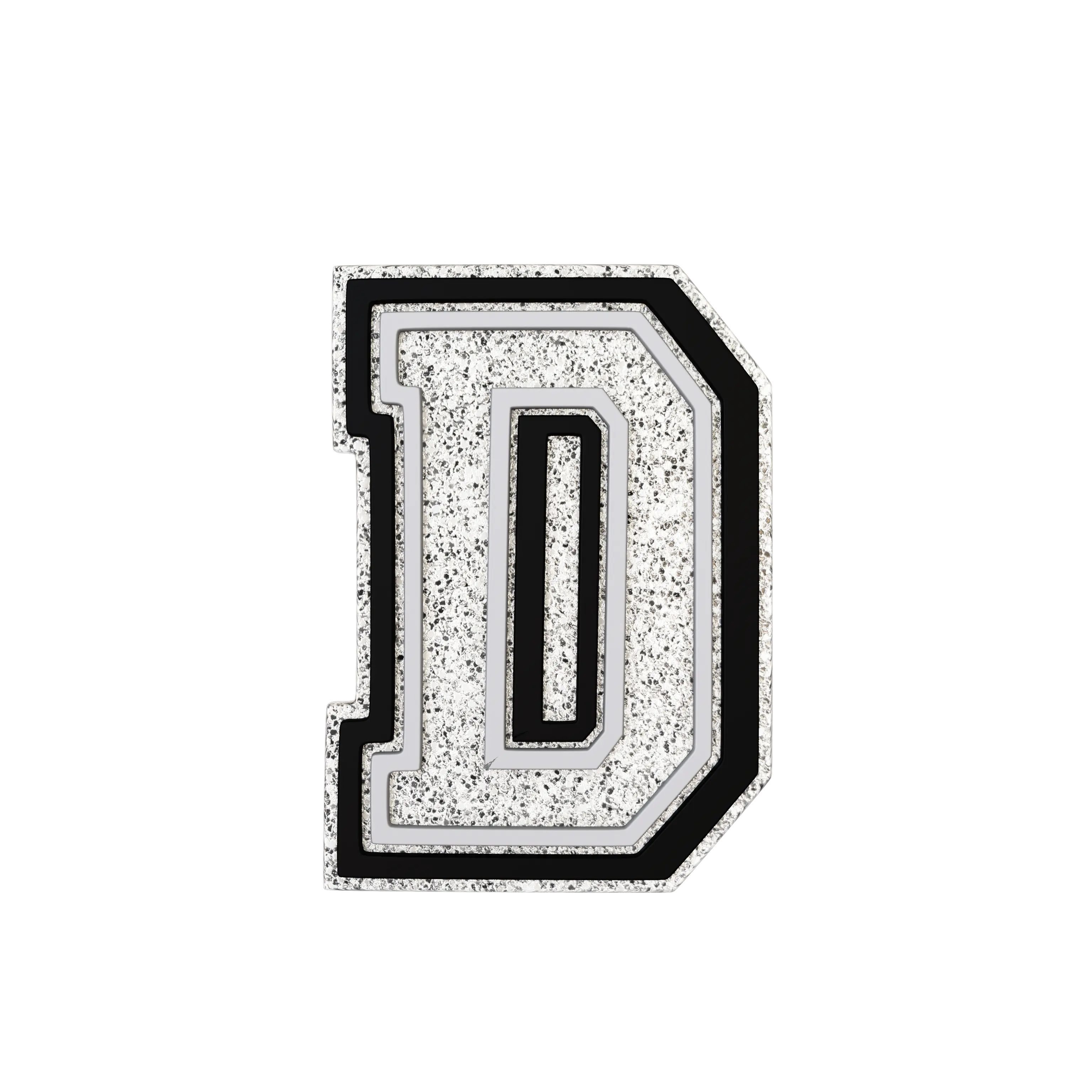 Silver Letter D