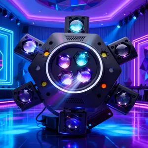 6 Head Bee Eye LED Beam Moving Head Light With LED Strip,For DJ Performances and Disco Events 6 Head Bee Eye LED Beam Moving Head Light With LED Strip,For DJ Performances and Disco Events