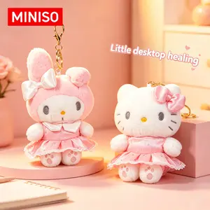 MINISO SR Genuine HK Plush Keychain Pendant, Cute My Melo Figure Doll, Adorable Couple Bag Charms for Backpack Decoration, Soft Touch Material, Perfect Daily Accessory for Fans, Ideal Sweet Gift for Friends & Loved Ones,Perfect Gift for Mom,#Summervibes