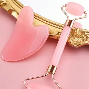 Crystal Roller Dual Head Massager with Scratching Board, Soothing Facial Massage Tool, Non-Jade Beauty Stick, Home Relaxation Gift for Women, Relief Roller