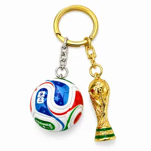 2026 World Cup Soccer Keychain, Soccer Ball & Trophy Charm, Durable Football Key Ring for Keys, Bags & Backpacks, Gift for Soccer Fans