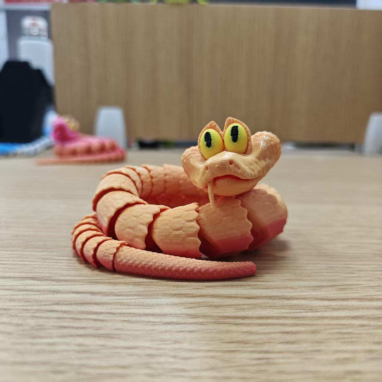 3D Printed "Zootopia 2" Cartoon GARY Snake Fully Articulated Movable Realistic Animal Model Gift Toy