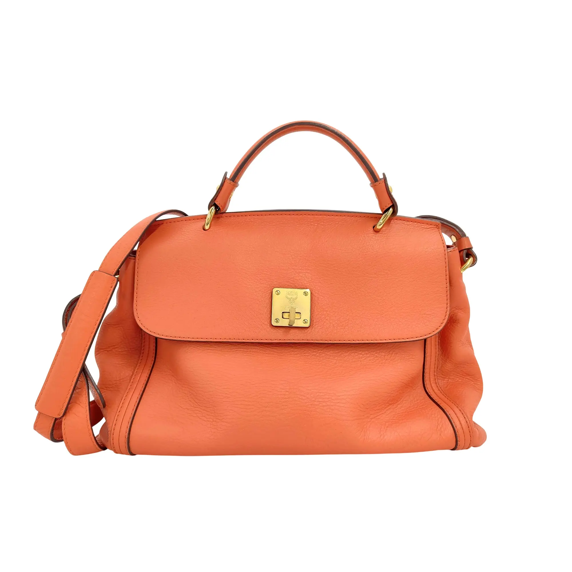 Pre-owned MCM leather Shoulder Bags Flap Convertible Tote Bag (2260004364975)