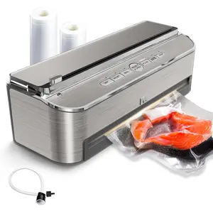 Vacuum Sealer Machine, 85kPa 120W Automatic  Sealer,  Sealing System, Build-in  | Bags Storage | Moist Mode and Air Suction Hose ()