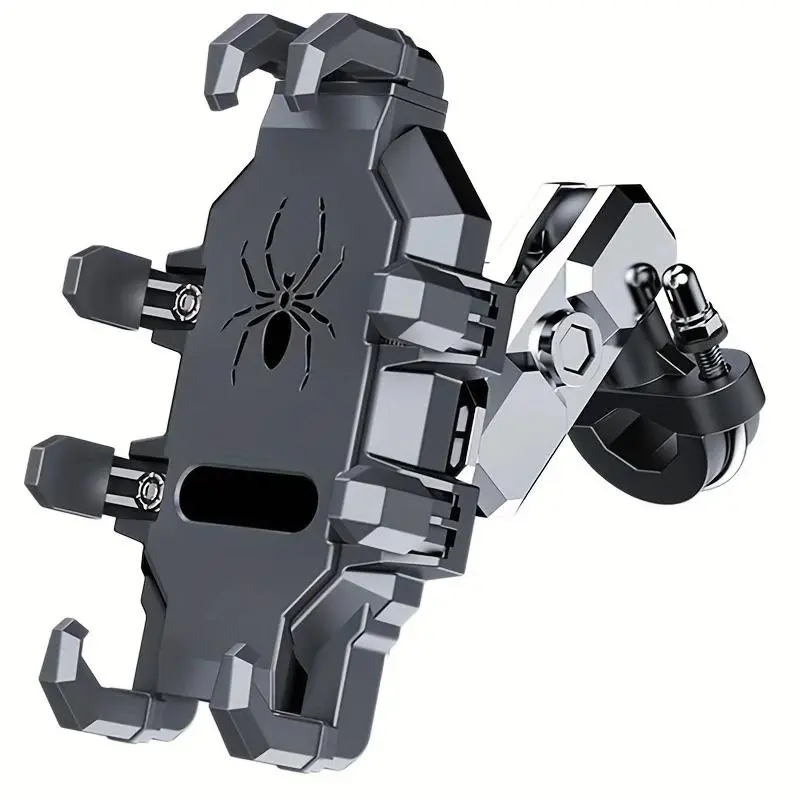 Motorcycle Phone Holder, Adjustable Handlebar Phone Mount, Shock Absorber Aluminium Phone Holder for 4.5 to 7-inch Landscape Smartphones, Car Interior Accessories, Automotive Phone Holder, Cellphone