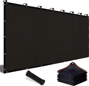 93% Blackout Cloth (Black) - UV-resistant and wind-resistant durable HDPE fabric, Suitable for Outdoor Adventures / Camping / Garden / Patio / Greenhouse.Mesh Shade Cloth black/brown rectangular canopy, suitable for patios, pavilions, lawns, and backyards