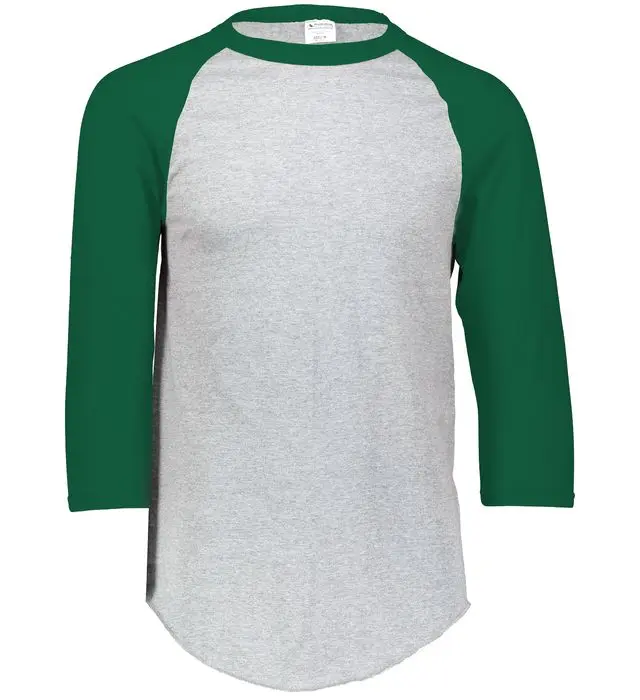 Augusta Sportswear Men's Classic 3/4 Raglan Sleeve Baseball Tee, 4.8 oz. Poly-Cotton Jersey with Crew Neck for All-Season Wear, 3/4 Length, 4.8-Ounce Fabric