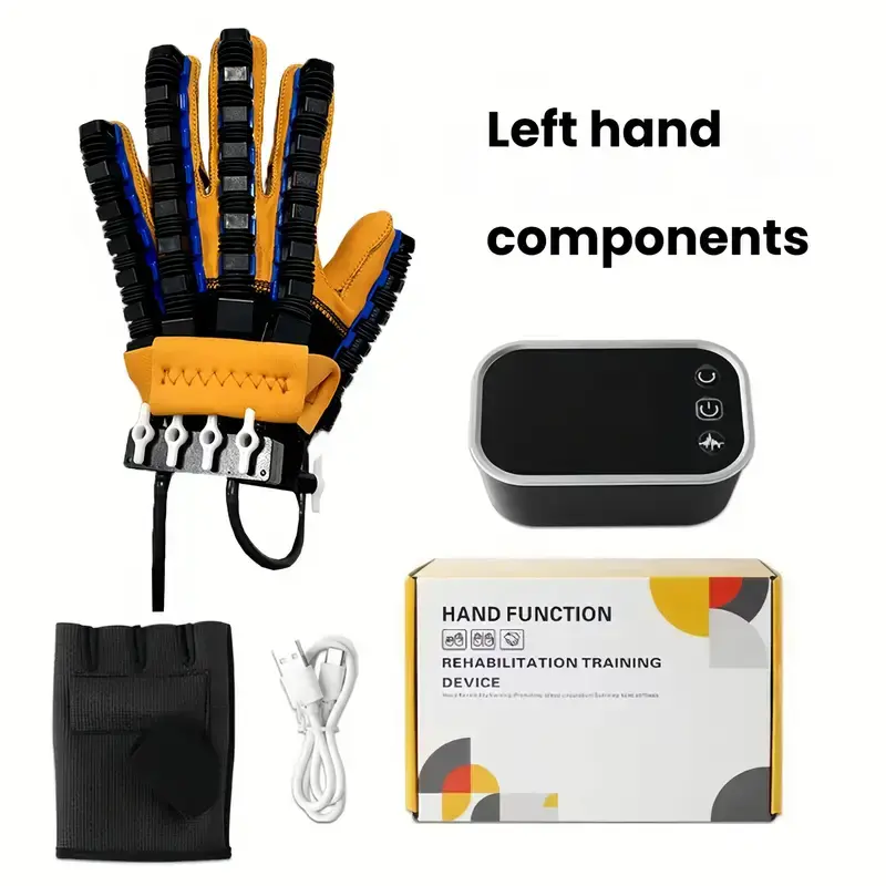 Adult Mechanical Multi-Function Hand Rehab Robotic Glove Trainer - LCD Display, Control Buttons, Adjustable Speed, Multiple Modes, Fingertip Training, Independent Fingers Exercises