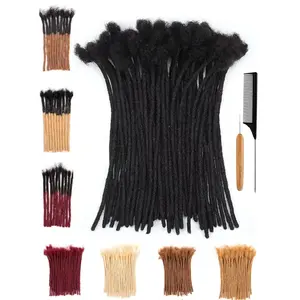 0.6cm Thickness Loc Extensions Human Hair Dreadlock Extensions Real Human Hair For Women Men Kids 100% Full Handmade Permanent Locs Extensions Can Be Dyed And Bleached