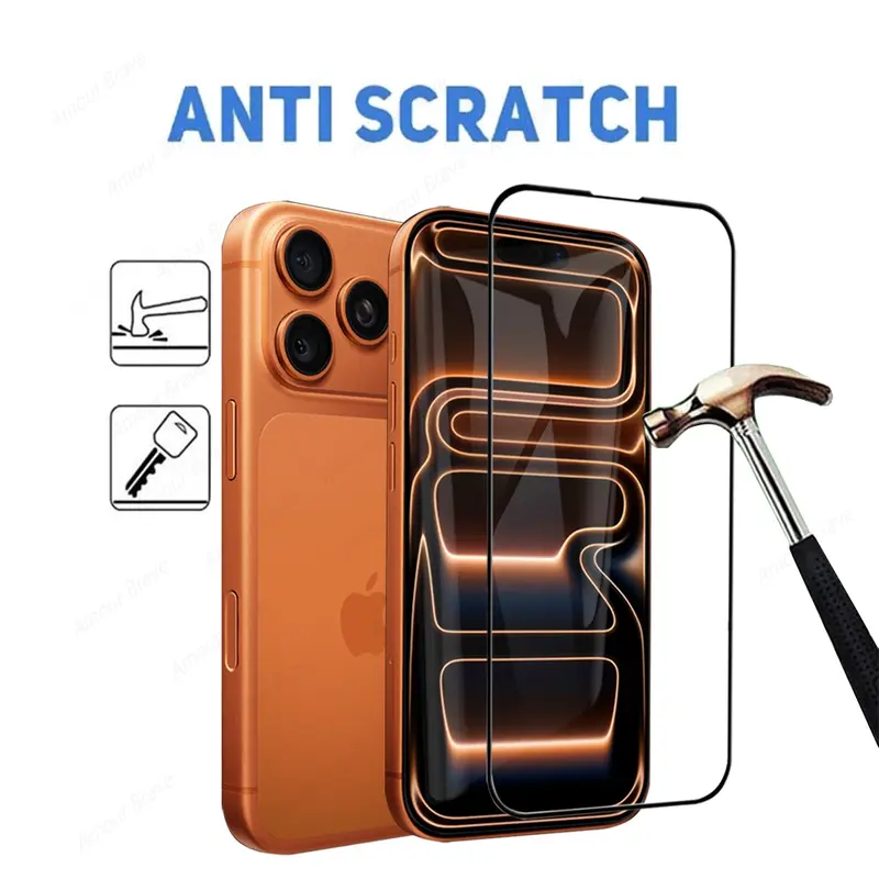 4 Pack Ultra HD 9h Hardness Tempered Clear Glass Cellphone Screen Protector for iPhone 17 Pro, 17 Pro Max, 17, Air, Anti-Fall Shockproof Scratch Resistant Protective Film, Protection, Smartphone Accessories, IPhones Accessories, Mobile Phone Accessory