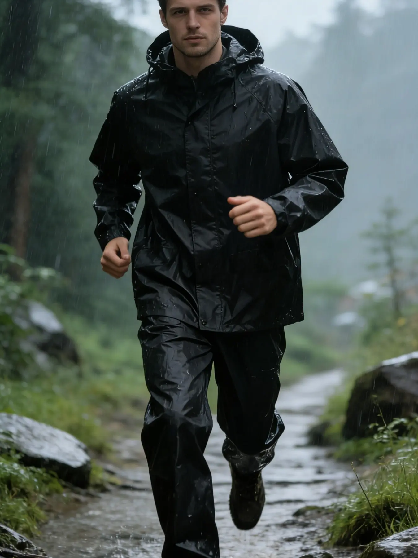 Unisex Raincoat Set, Durable Rain Suit, Separate Design, Jacket and Pants Combo, Windproof Waterproof Material, Ideal for Rainy Days, Rainy Season, Outdoor Walking, Light Outdoor Work