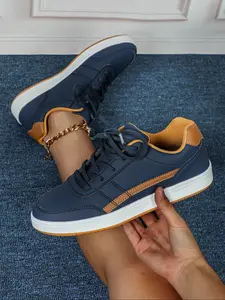 Women's Fashion Casual Low Top Sneakers, Comfortable Breathable Lace-Up Skate Shoes, Perfect for Outdoor Sports, Work, Travel, Daily Wear