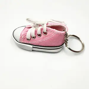Creative Mini Simulation Canvas Shoe Keychain, Unique Athletic Sneaker Keyring, Bag & Car Charm Pendant Gift
