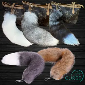 Fuzzy LONG Keychain Tails!