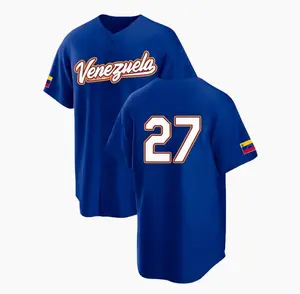 Aesthetic Custom Venezuela Baseball Jersey Tee Lightweight Breathable Baseball Shirt Men Women Unisex Fan Jersey Sportswear, Custom Number Jersey New Tee
