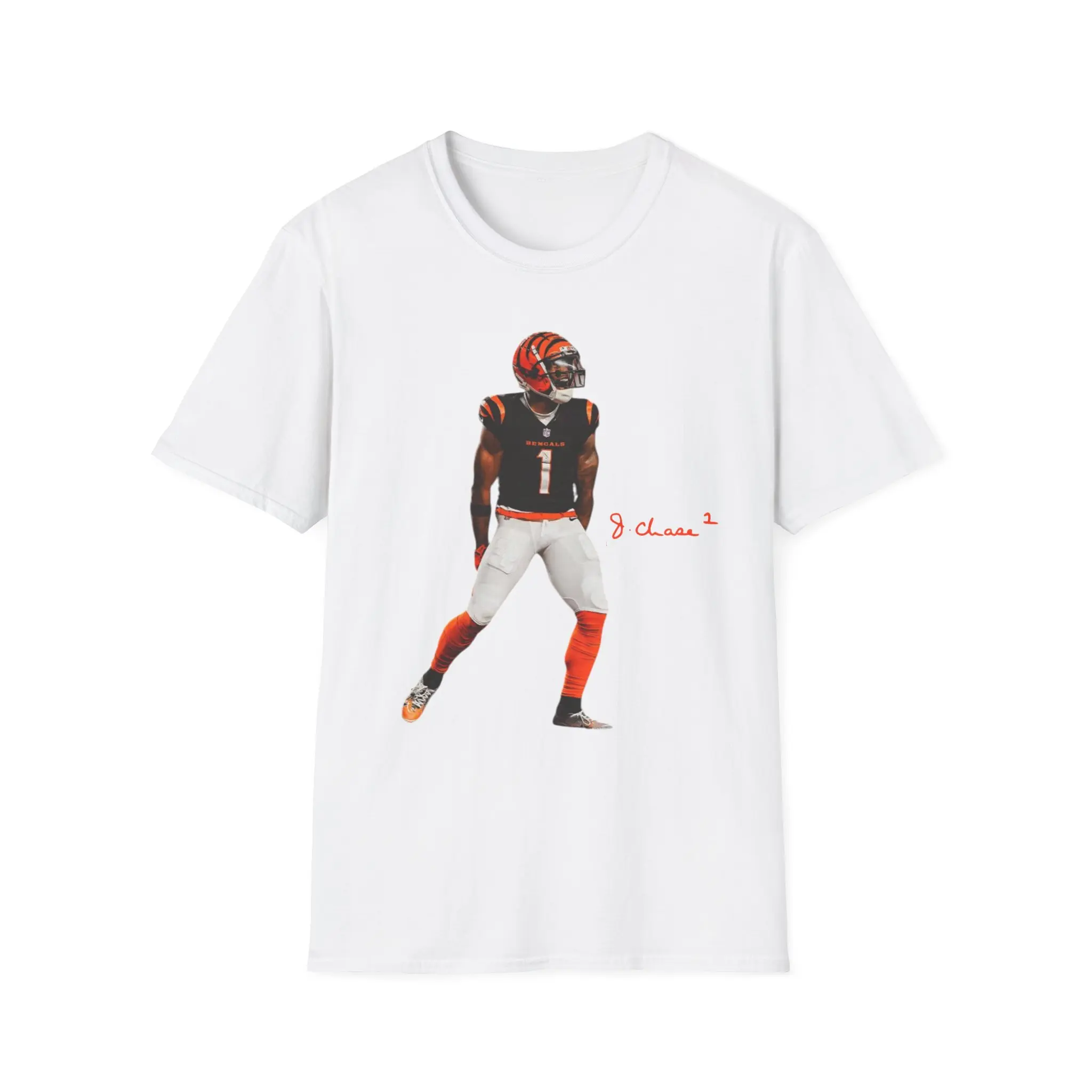 🏈 🔥 Ja'marr Chase Fan T-Shirt, Soft style Unisex Tee for Sports, Football Enthusiasts, Game Day Apparel, Birthday Gift, Fan Wear