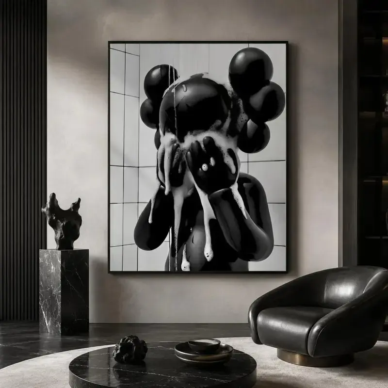 Wall Art 3Pcs KAW Poster Black Man Unframed HD Print Home Office Decor Unique Trendy Christmas Gift