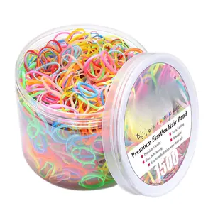 Hair Ties Rubber Bands for    Girls Thin Small Hair Elastics TPU 1500 count Pack