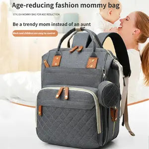 Large Capacity Diaper Bag Backpack for Moms, Multi-Pocket Baby Travel Backpack with Insulated Pockets, Stylish Mommy Bag for Travel & Daily Use