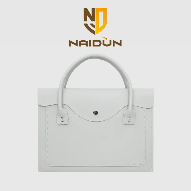 NAIDUN All-Purpose Work Tote with Button Closure – Multi-Pocket Briefcase Satchel for Business, School, or Daily Use Travel Essentials Waterproof Bag