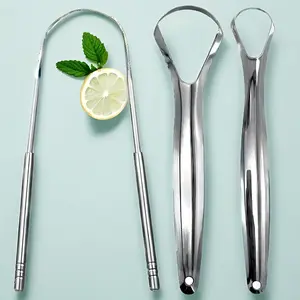 Stainless Steel Tongue Scraper Pack for Oral Hygiene: Fresh Breath Solution, Durable Cleaner Set, Ideal Valentines Gift for Boyfriends and Girlfriends