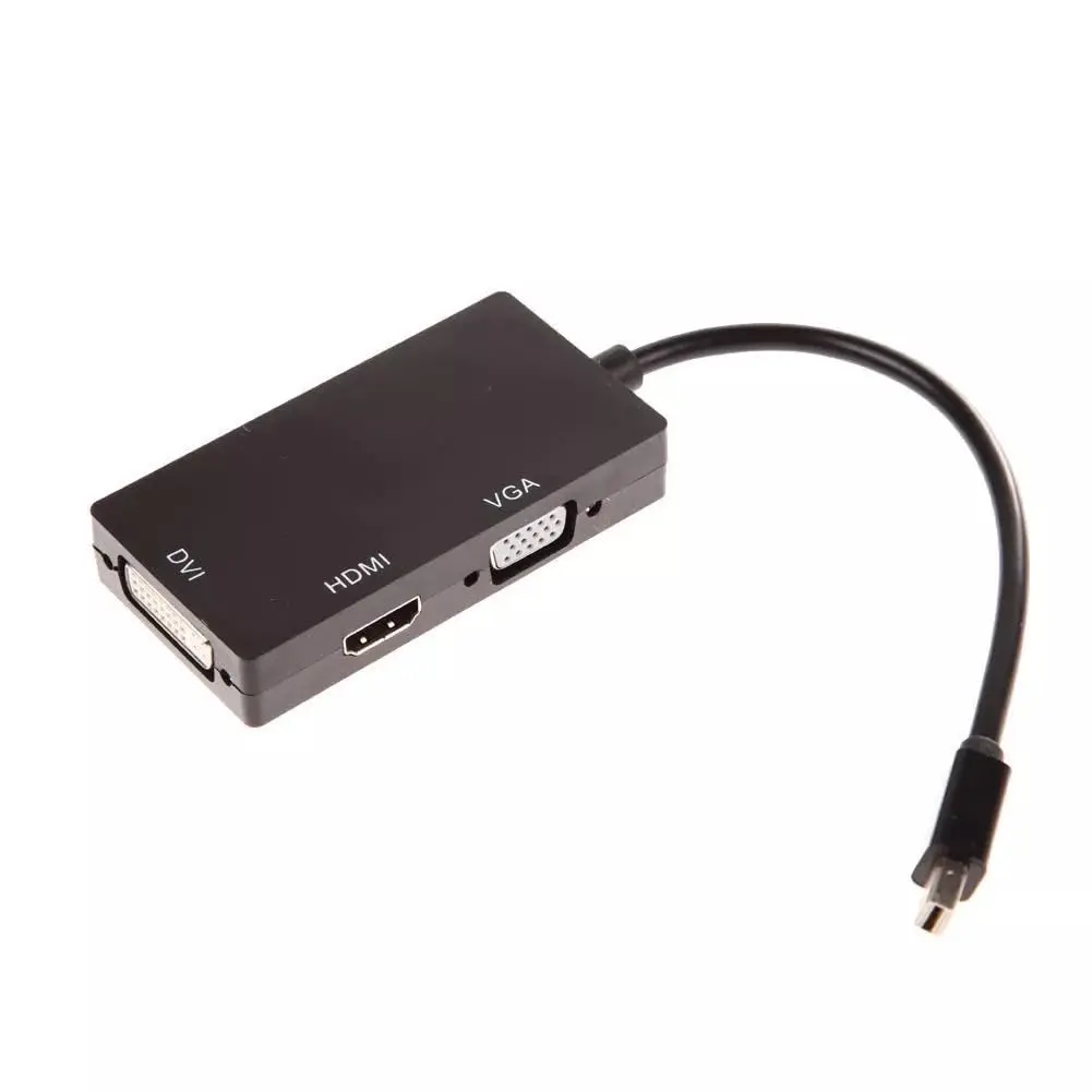SGElectronix 3-in-1 Portable Mini DisplayPort Adapter - MDP Thunderbolt to HDMI Output, VGA, DVI Splitter for Monitor, Plug & Play Lightweight Computer Accessory, Portable Adapter, 1080P Monitor