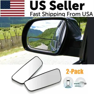 "2x Stick-on 360° Rear View Auxiliary Blind Spot Mirrors for Car Truck SUV"