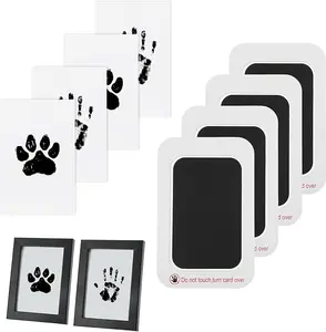 Pet Paw Print Frame Kit for Dogs and Cats Memorial Gifts for Loss of Dog and Cat, Dog and Cat Paw Print Ornament Kit Forever Prints Ink-Free Baby & Pet Paw/Nose Print Kit - Safe, Non-Toxic, Mess-Free, Easy to Use, Perfect for Baby & Pet Keepsakes