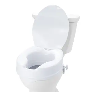 VEVOR Raised Toilet Seat with Arms, 300 lbs Load Capacity, 4-Inch Lift Height, Widened Commode Elevated Toilet Seat Riser with Padded Handles for Seniors, Elderly, Handicap, Disabled, and Adults UseVEVOR Super Brand Day