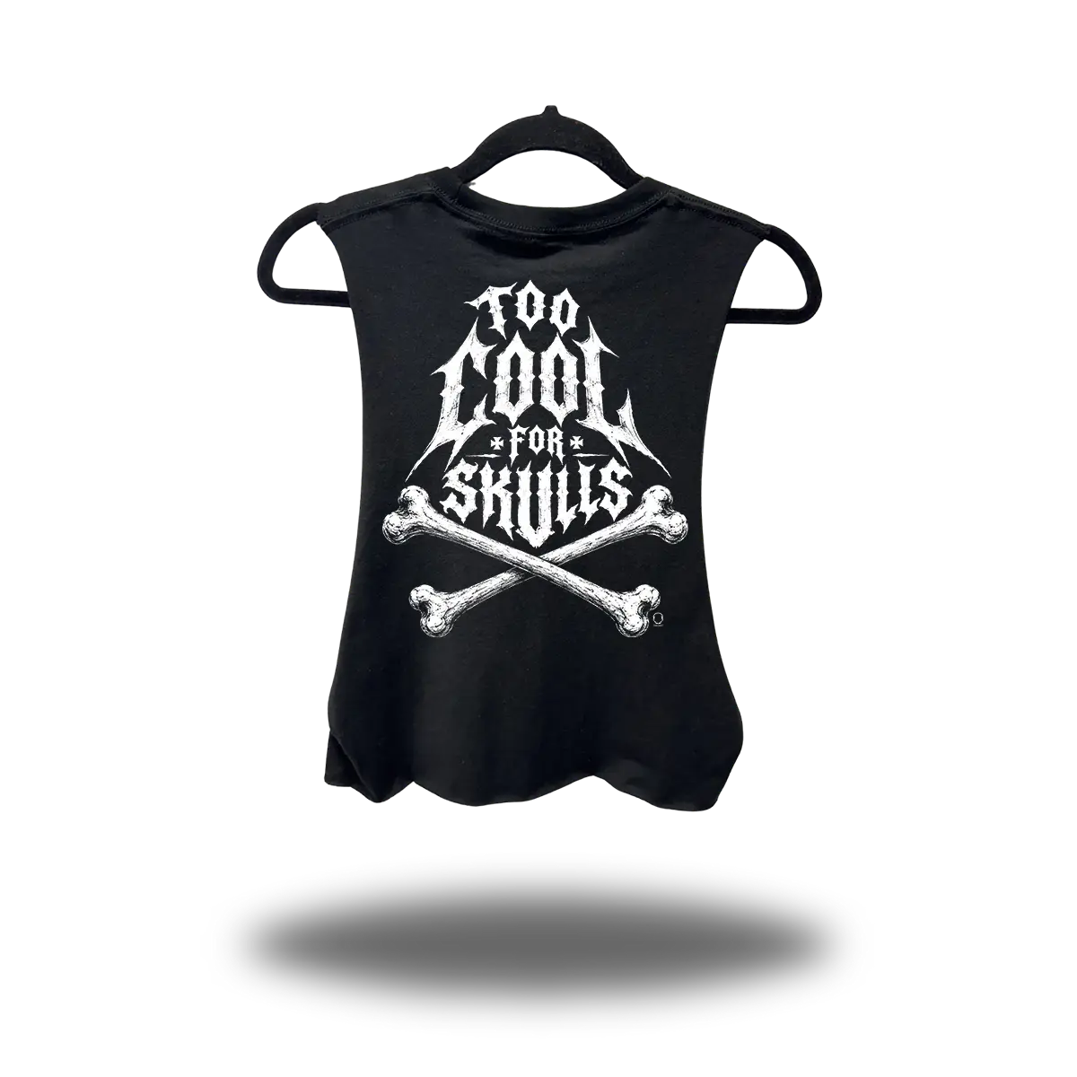 TOO COOL ROAD RASH BASIC BLACK CROP TANK TOP
