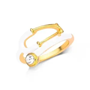 Clear Crystal Stethoscope Enamel Rings Women's Jewelry Graduation Birthday Gift for Nurses Doctor