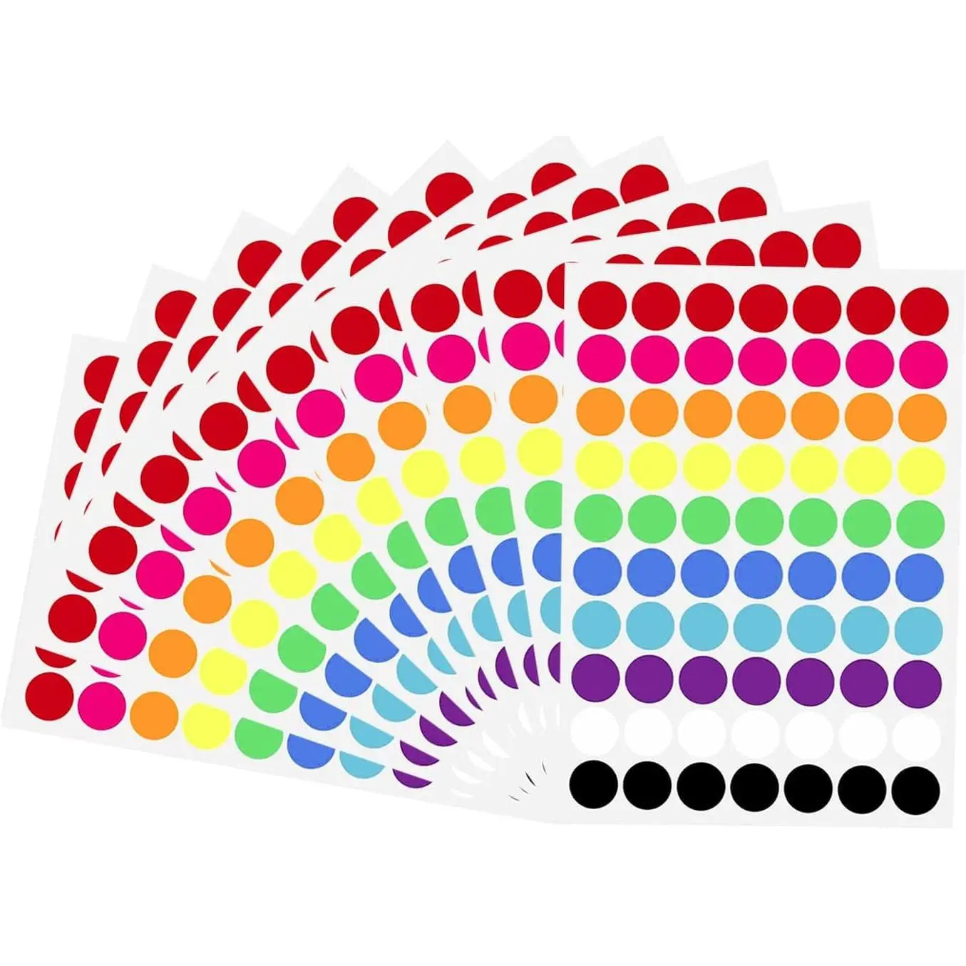 700 Pcs Colored Dot Stickers 3/4 Inch Circle Stickers Color Coding Labels