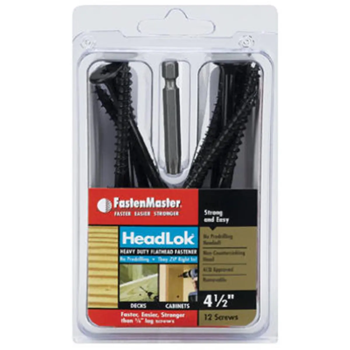 FastenMaster FMHLGM412-12 4.5 in. Headlok Screw- Pack - 12