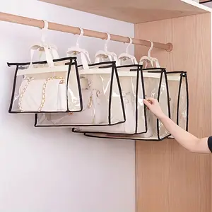 5-Piece Clear Dustproof Storage Bags | PVC Sealed 3D Design | Perfect for Handbag Organization 👜