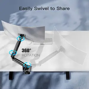 2024-NEW-Ultrawide Monitor Arm for Max 35 inch Screens, Single Monitor Wall Mount Computer Screen Aviation-Grade Aluminum Heavy Duty Monitor Arm Holds 26.4lbs Computer Monitor,Height Adjustable Gas Springs Monitor Mount, VESA 75/100mm