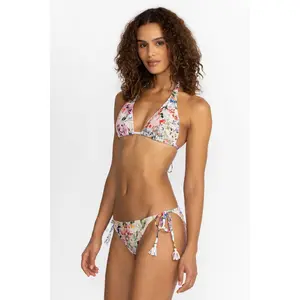 Johnny Was Neon Jungle Eyelet String Bikini Top