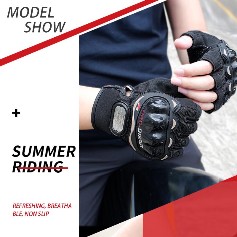 Breathable Half-Finger Motorcycle Riding Gloves for Men and Women, Non-Slip, Wear-Resistant, Touchscreen Compatible, Protective Motorbike Gloves for Outdoor Riding