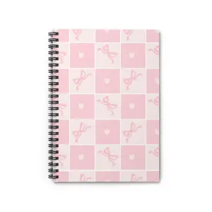 Pink Bow Spiral Notebook | Ruled Lined Journal