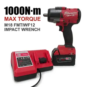 Milwaukee M18 FMTIWF12 738 ft-lb (1000 N·m) Impact Wrench for Removing Stuck Bolts in Heavy Truck Suspension job site long life