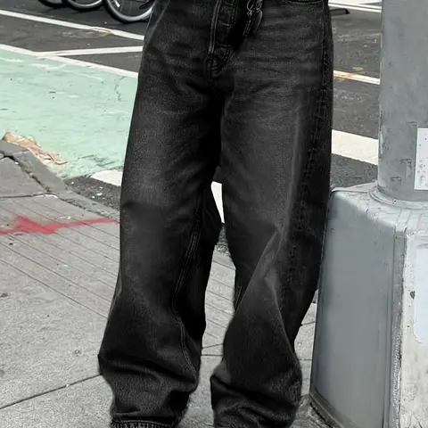 Men's New Fashion Regular Fit Minimalist Basic Jeans, Casual All-Season Washed Denim Long Pants, Classic Style, Zipper Fly, Plain Pattern