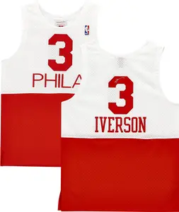 Allen Iverson Philadelphia 76ers Autographed Mitchell & Ness Red and White 2003-2004 Swingman Jersey - Fanatics Authentic Certified