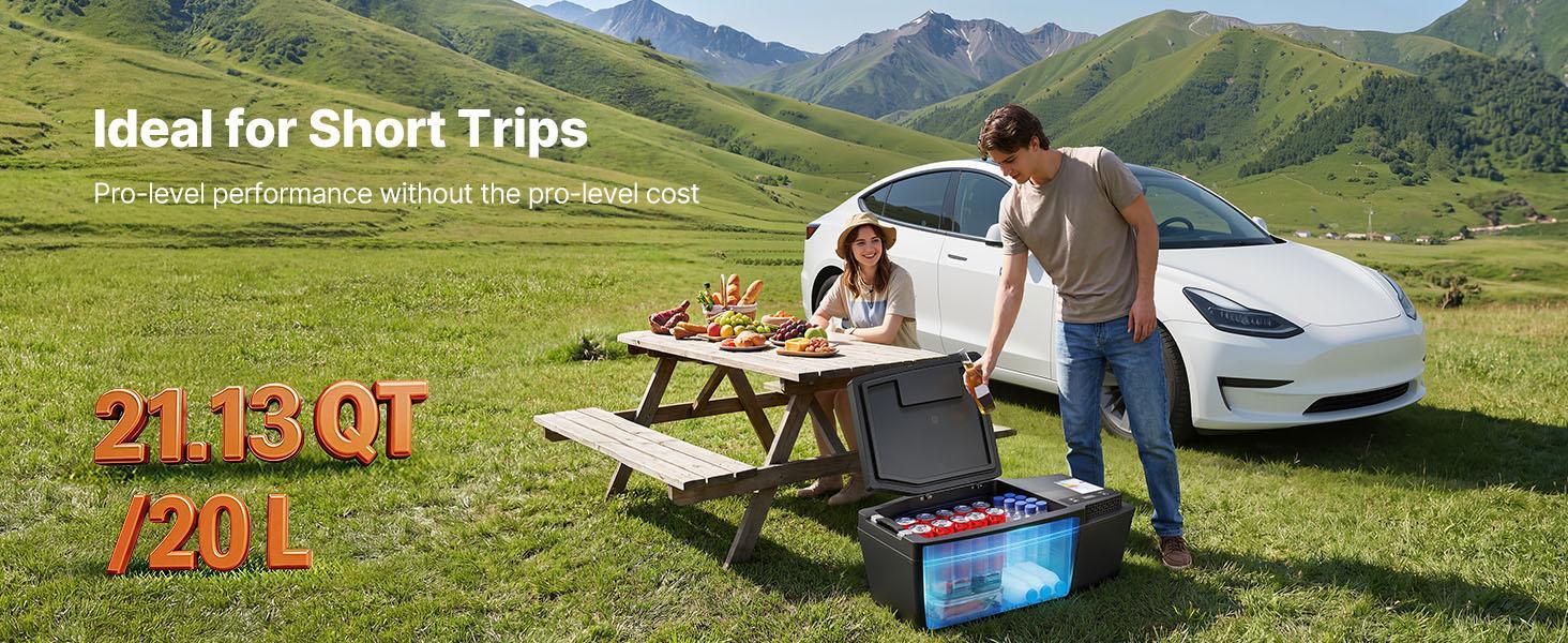 VEVOR 12 Volt Refrigerator, 21.1 QT/ 20L Car Fridge for Tesla Model 3, Portable Electric Freezer Compressor with APP Control, 12V/24V DC, 3℉ to 50℉#BackToSchool VEVOR 12 Volt Refrigerator, 21.1 QT/ 20L Car Fridge for Tesla Model 3, Portable Electric Freezer Compressor with APP Control, 12V/24V DC, 3℉ to 50℉#BackToSchool