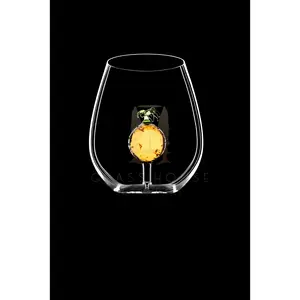 The Orange Stemless Wine Glass™