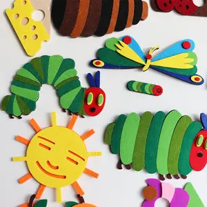 35Pcs The Very Hungry Caterpillar Felt Story Set, Story Telling Apron for Preschool Teachers, Interactive Classroom Dramatic Play & Early Learning Educational Toy