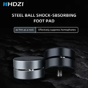 Aluminum Alloy Speaker Shock Absorber Pad, Steel Ball Suspension Structure, Anti-Vibration, Noise Reduction, Non-Slip Base, Fits Amplifiers, Speakers, Turntables
