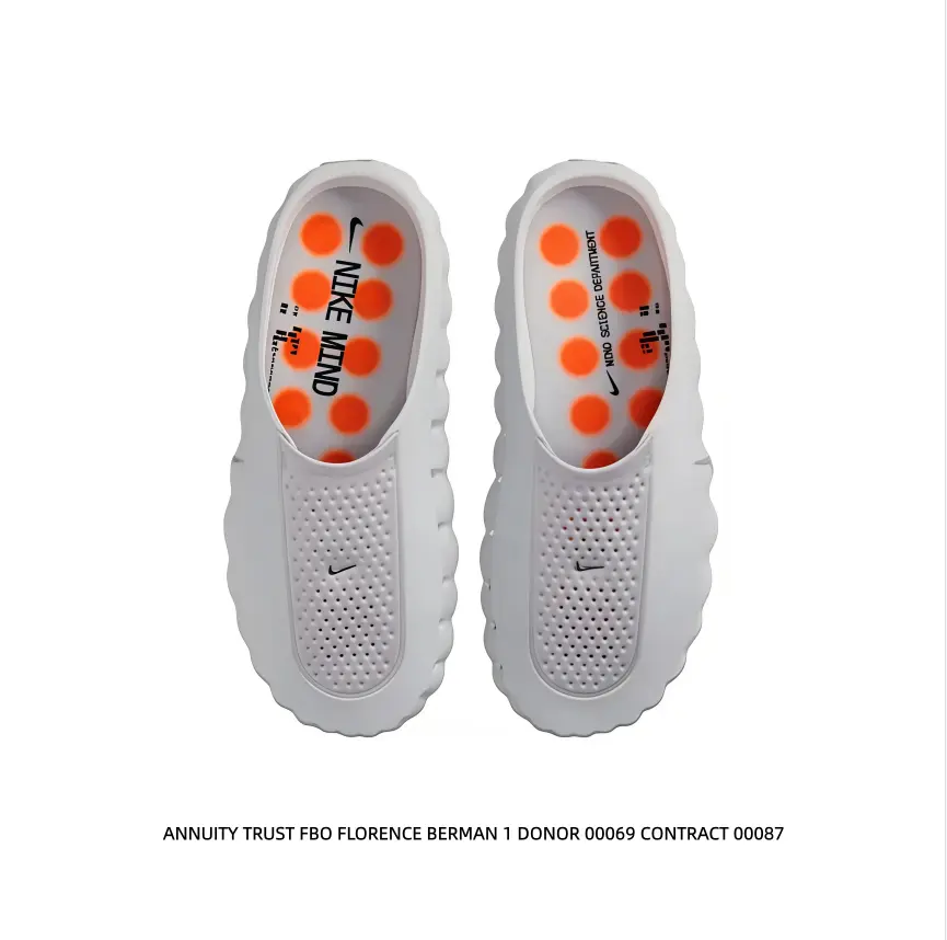 White slip-on recovery clogs with perforated breathable upper, orange massage foot dots, wavy thick cushion sole and anti-slip outsole for shower, gym rest and casual daily street wear