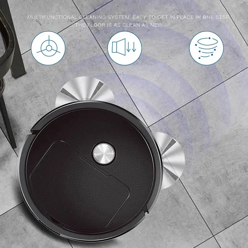 NUEVO Robot de Limpieza Inteligente 3 en 1, Mini Aspiradora Inalámbrica para el Hogar, Robots de Barrido para Uso Doméstico